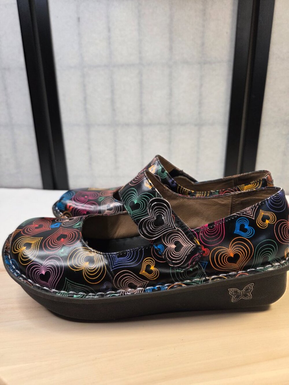 Alegria Paloma Hearts Leather Mary Jane Clogs Women EU 38 / US 8 - Picture 5 of 15